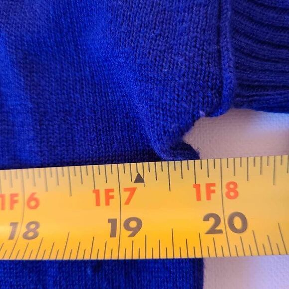 Cupio Womens Royal Blue Long Sleeve Pull Over Sweater Knitted Size Small - Picture 9 of 12